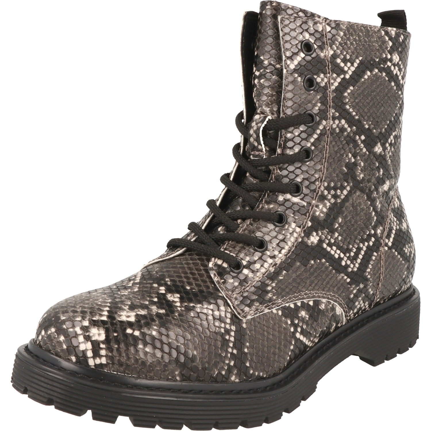 Jane Klain Damen Schuhe Boots Stiefel 252-490 Black/Grey Snake Reißverschluss