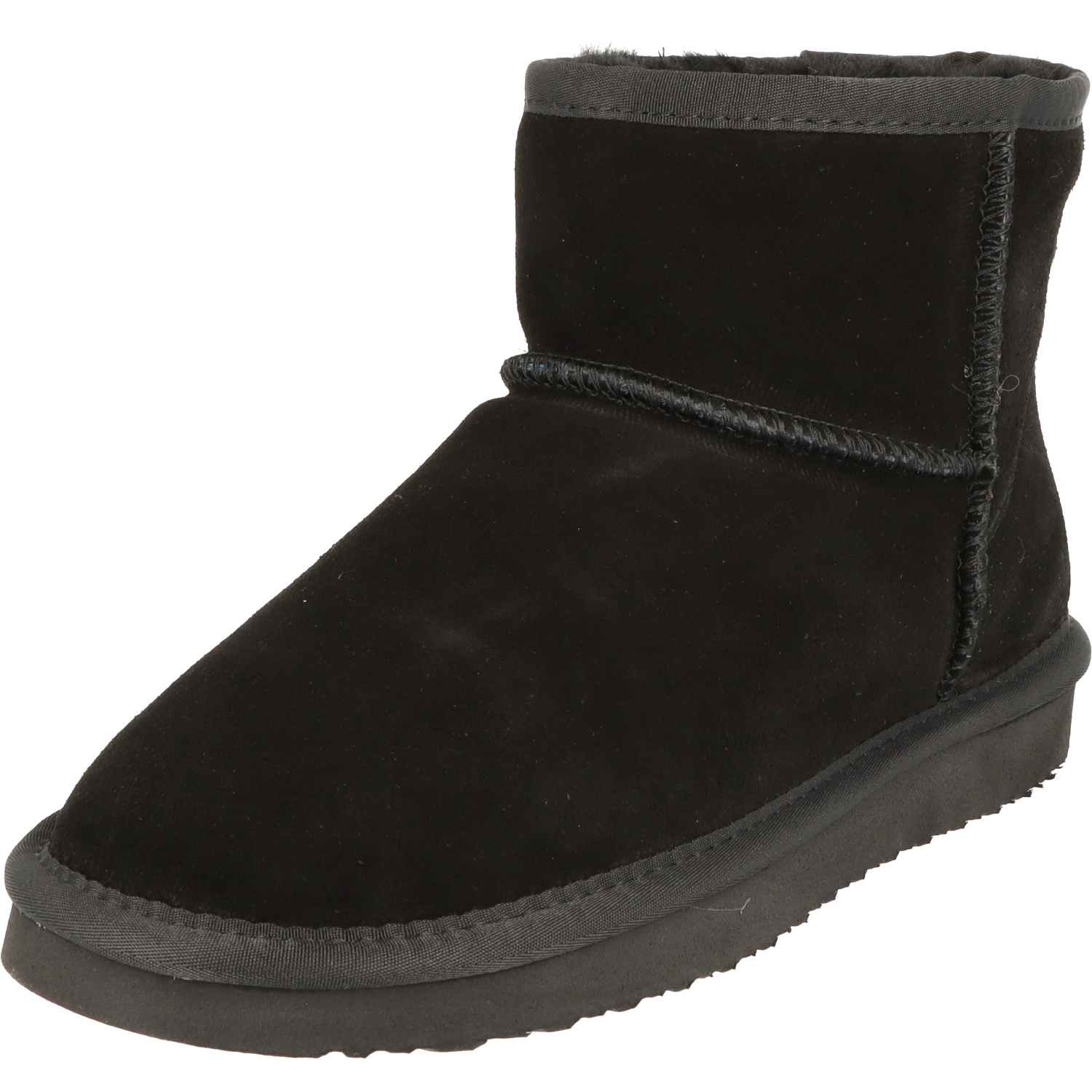 BLK1978 Damen Schuhe Winter Low-Cut Boots 264-532 Lammfell gefüttert Black