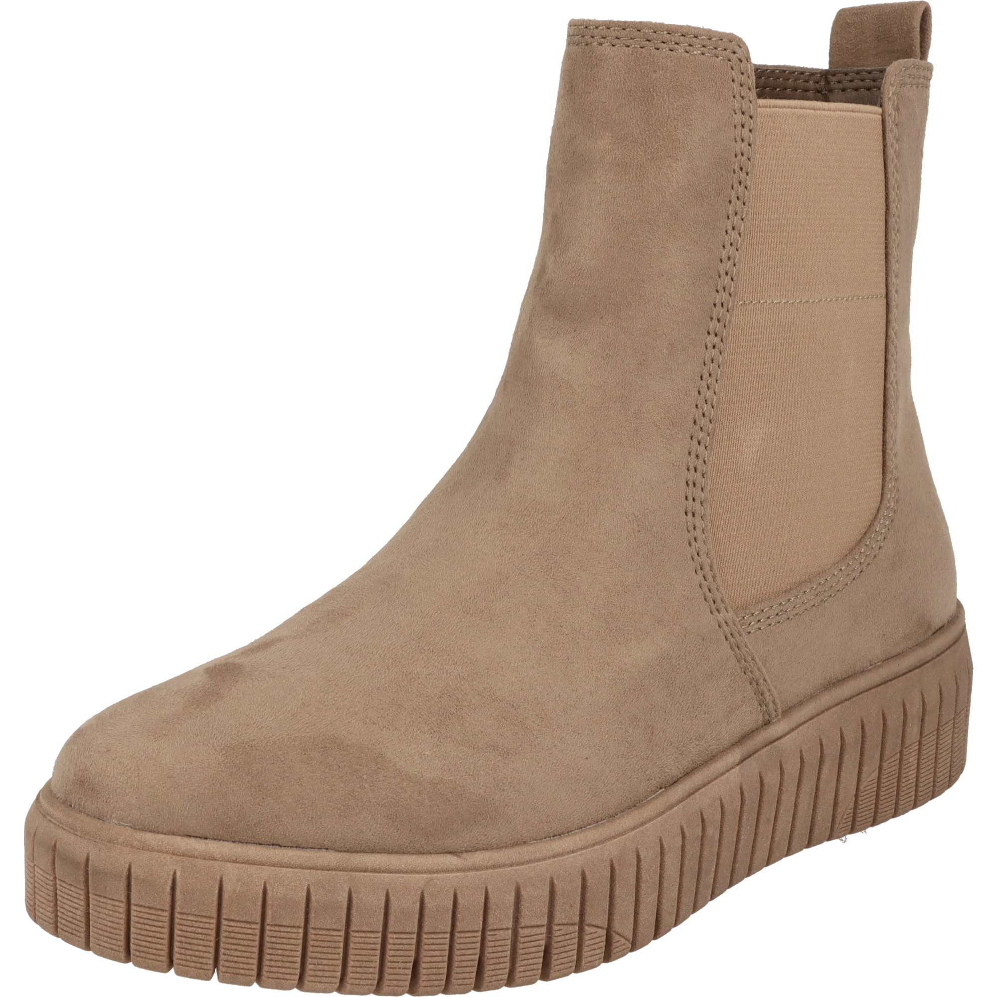 Jana Damen Schuhe H-Weite modische Chelsea Boots Stiefel 8-25461-41 Stone