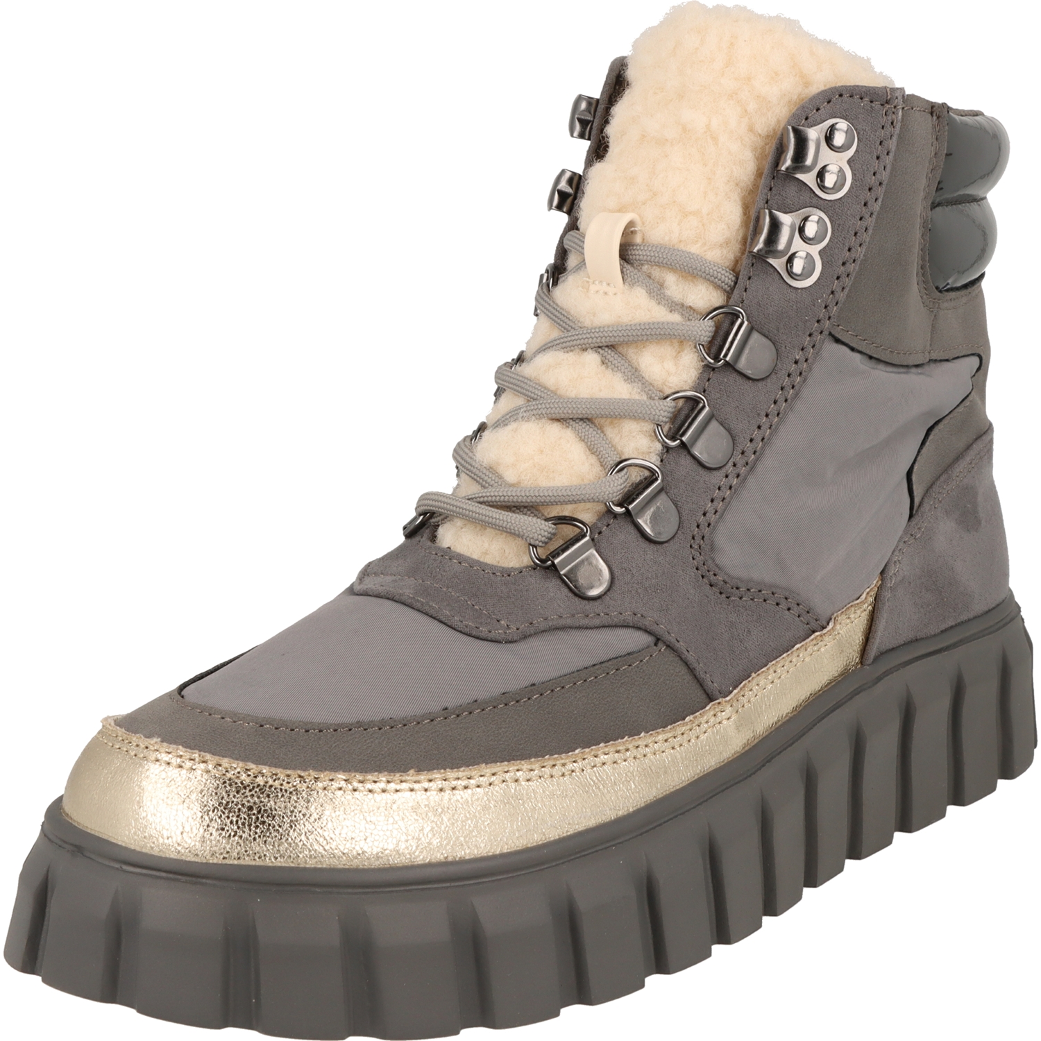 La Strada Damen Schuhe 2103324-1401 modische Plateau Boots Stiefel Combi Tan