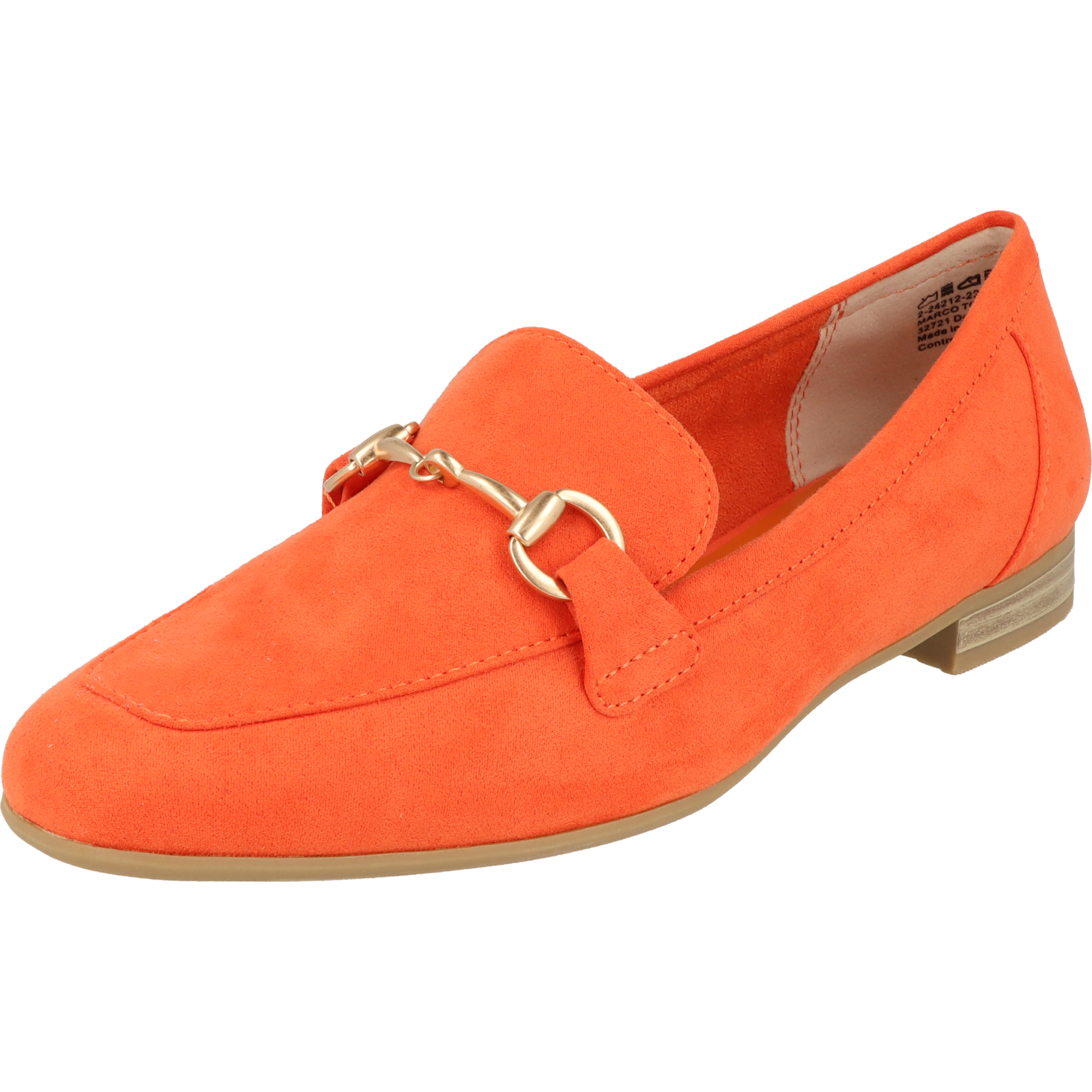 Marco Tozzi Vegan 2-24212-42 Damen Schuhe elegante Mokassins mit Kette Orange