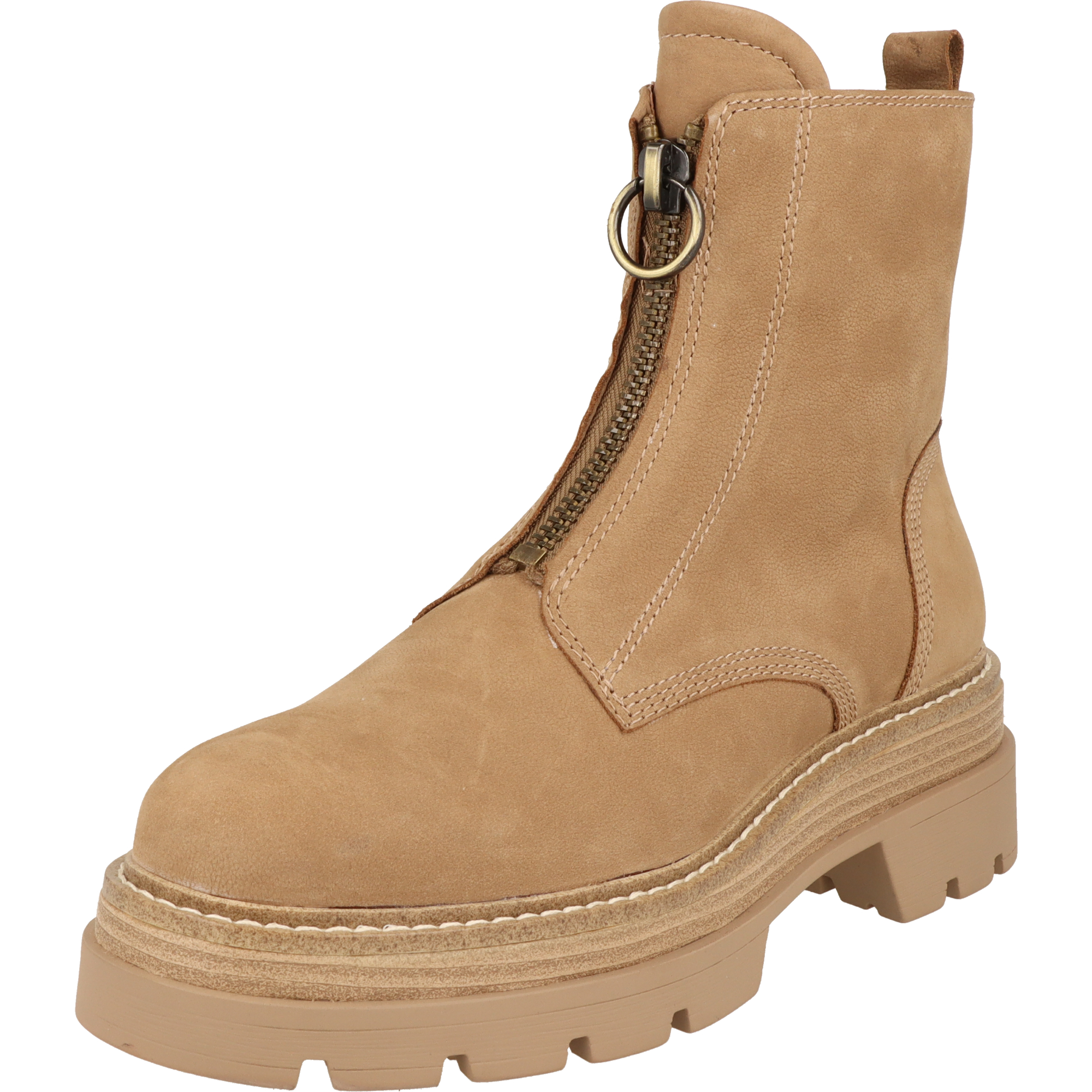 Tamaris Damen Schuhe Leder Boots Stiefel Reißverschluss 1-25413-41 310 Camel