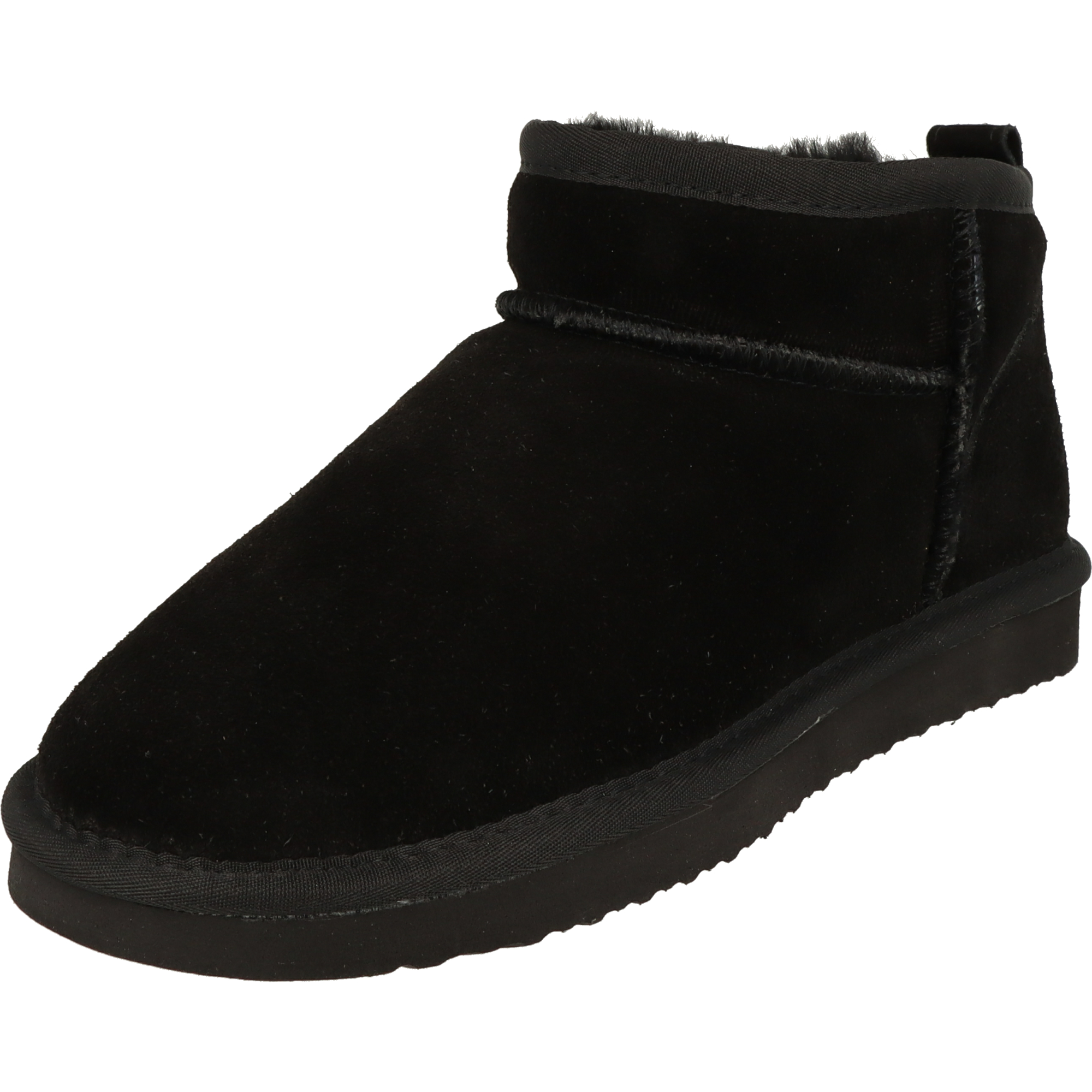Piece Of Mind Damen Schuhe Winter Low-Cut Leder Boots 264-718 gefüttert Black