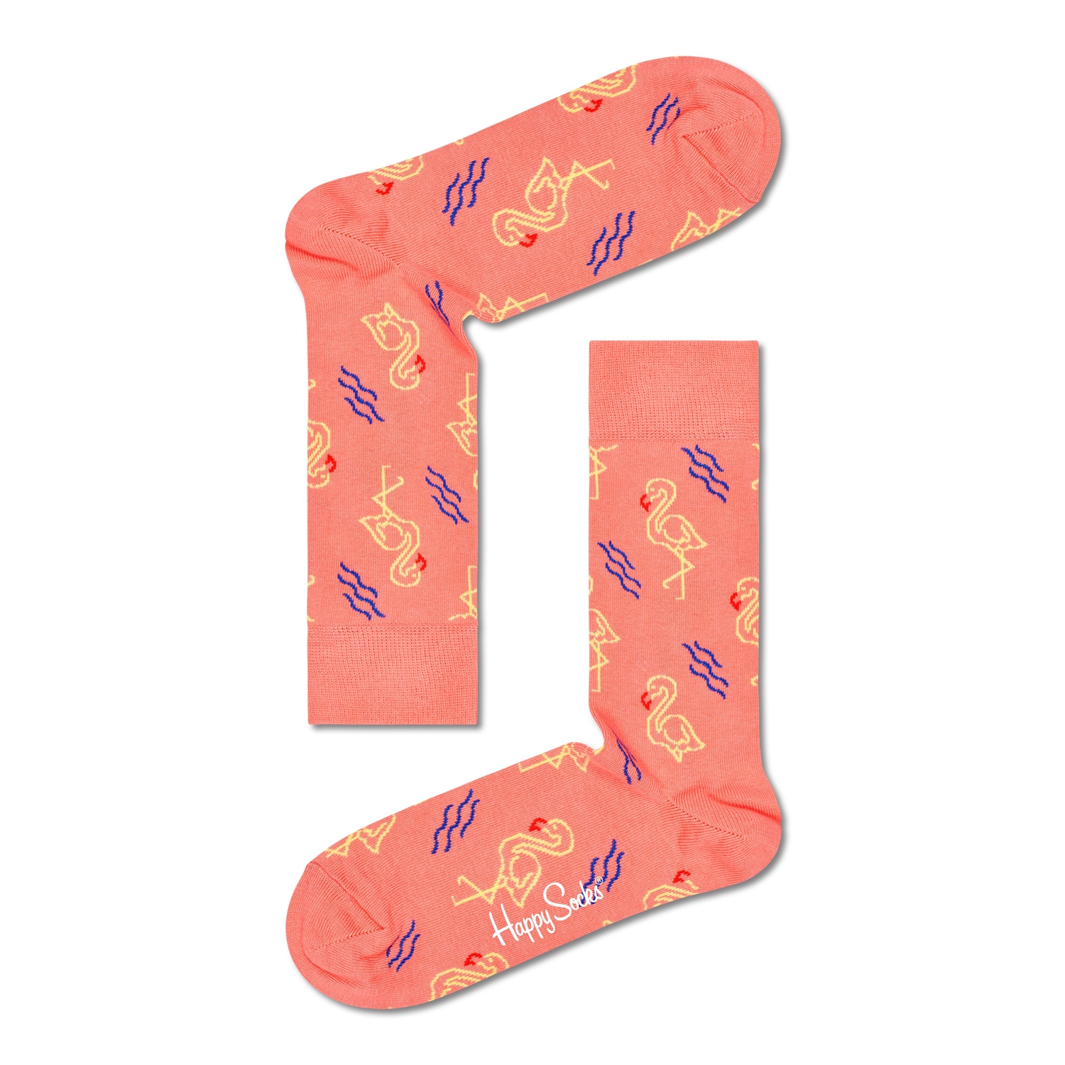 Happy Socks Unisex Paar Design Socken FAM01-2700 Flamingo Rosa Gr.36-40