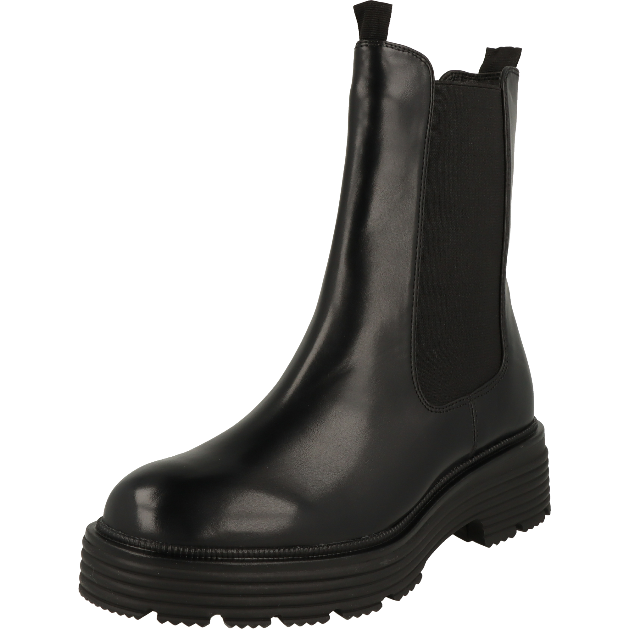 Tamaris Damen Schuhe Plateau Chelsea Boots Stiefel 1-25426-41 007 Schwarz Uni