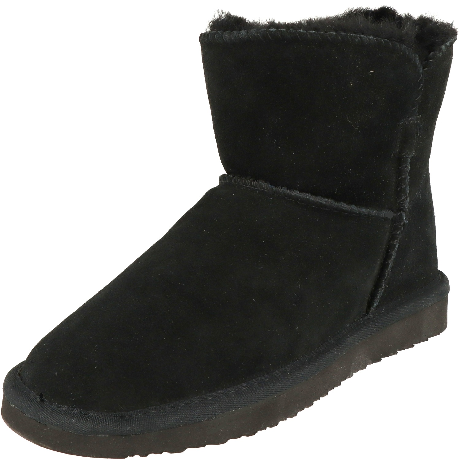 BLK1978 Damen Schuhe Winter Mid-Cut Boots 264-695 Lammfell gefüttert Black