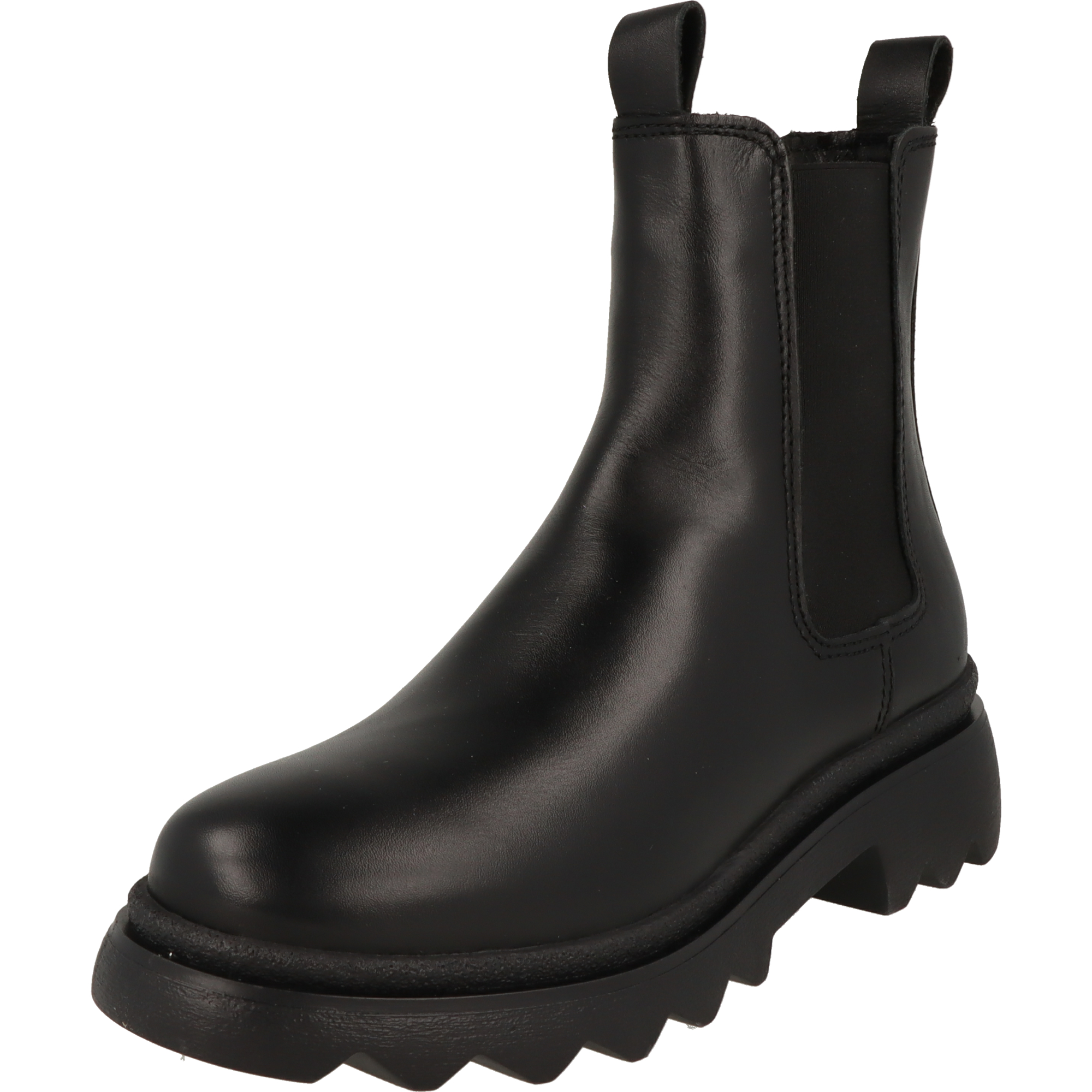 Tamaris 1-25802-41 schlichte Damen Schuhe Leder Chelsea Boots 001 Schwarz