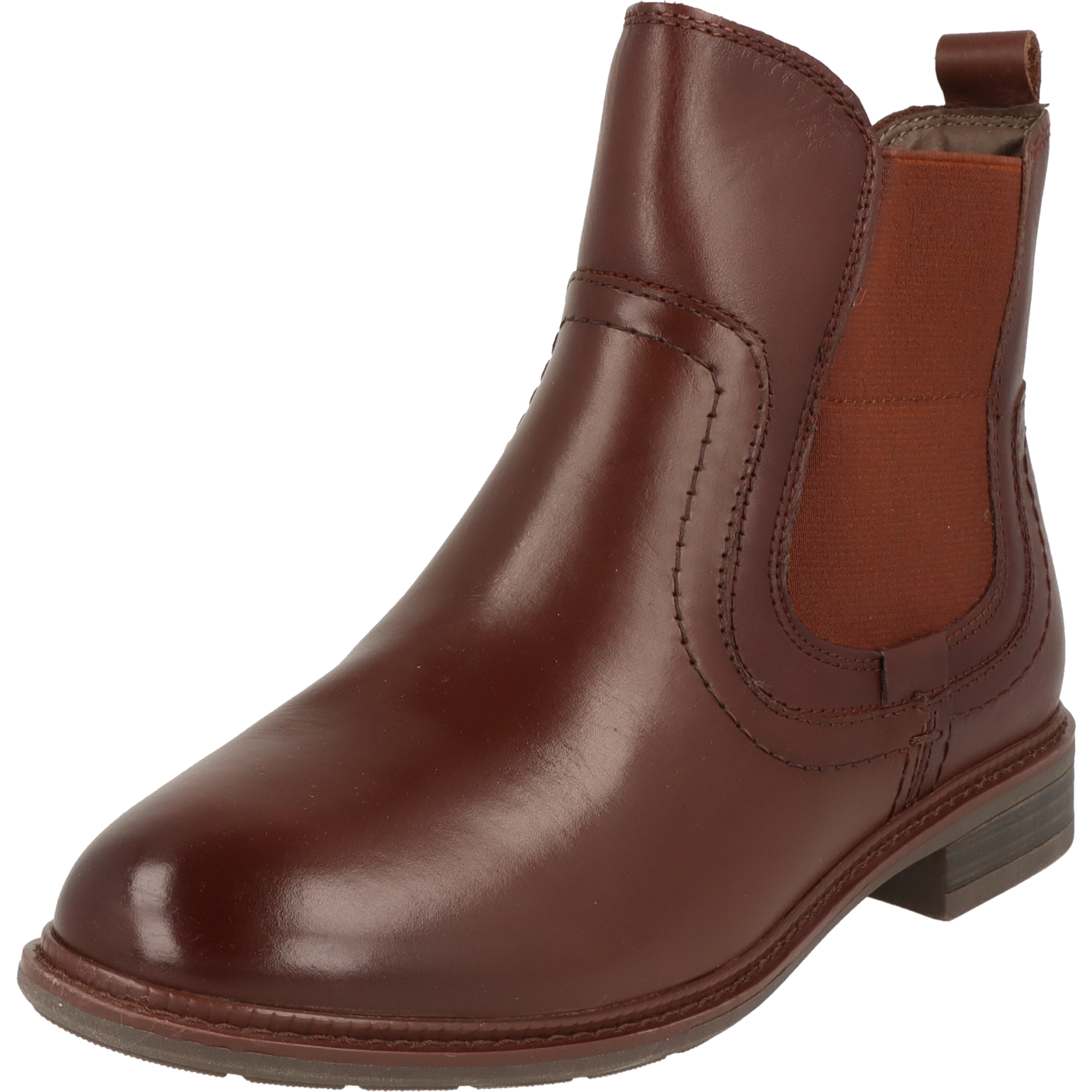 Tamaris Comfort 8-85212-41 Damen Schuhe Chelsea Boots Leder Stiefel Cognac