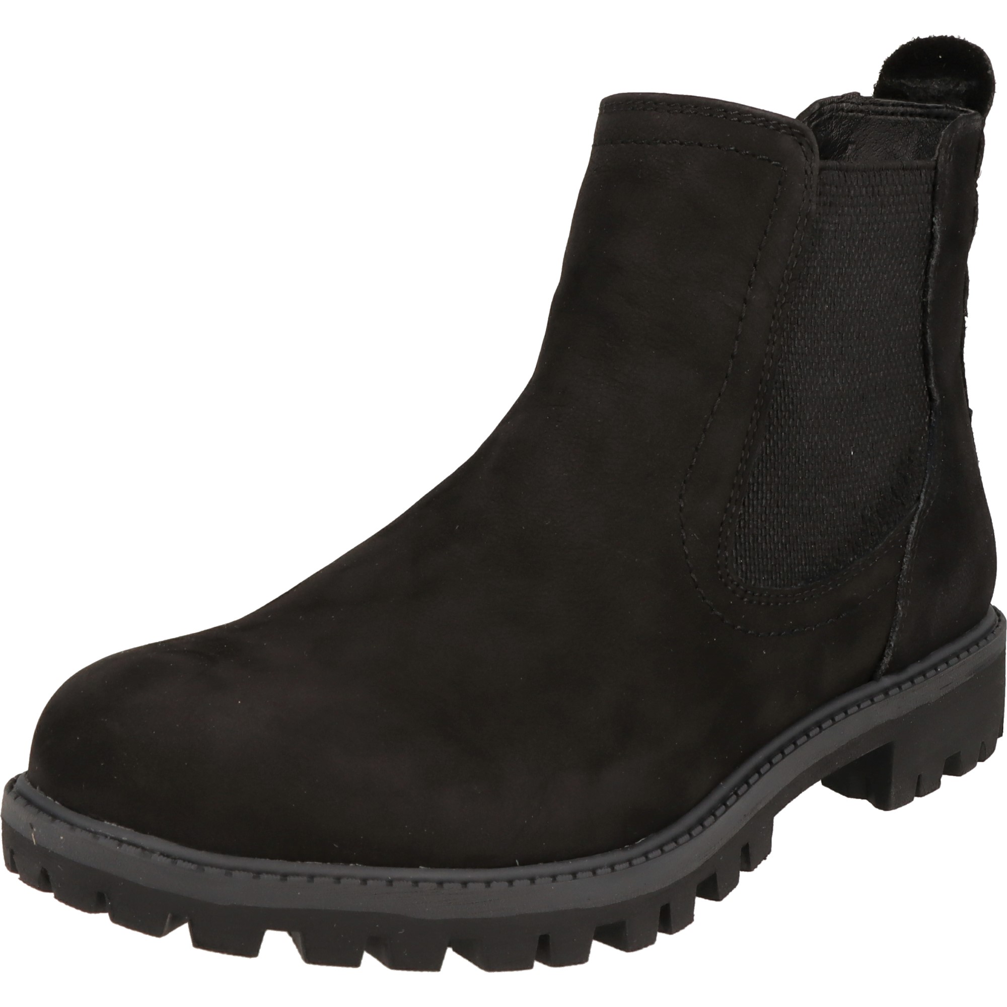 Tamaris Damen Schuhe stylische Leder Chelsea Boots Stiefel 1-25401-29 007 Black