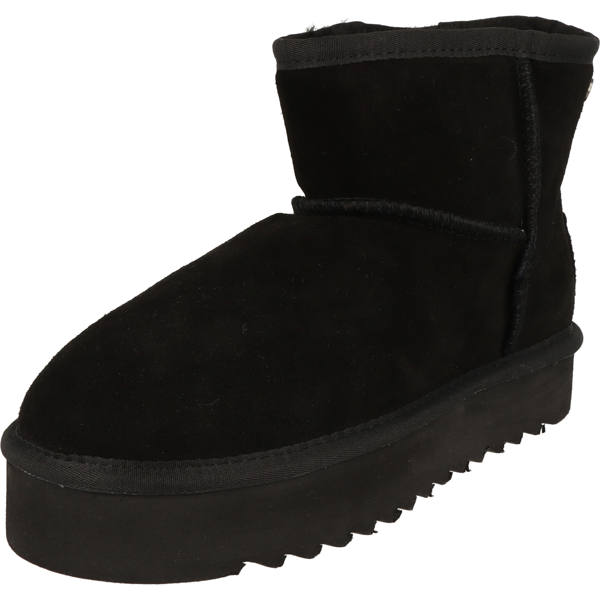 Piece Of Mind Damen Schuhe Plateau Winter Leder Boots 264-713 gefüttert Black